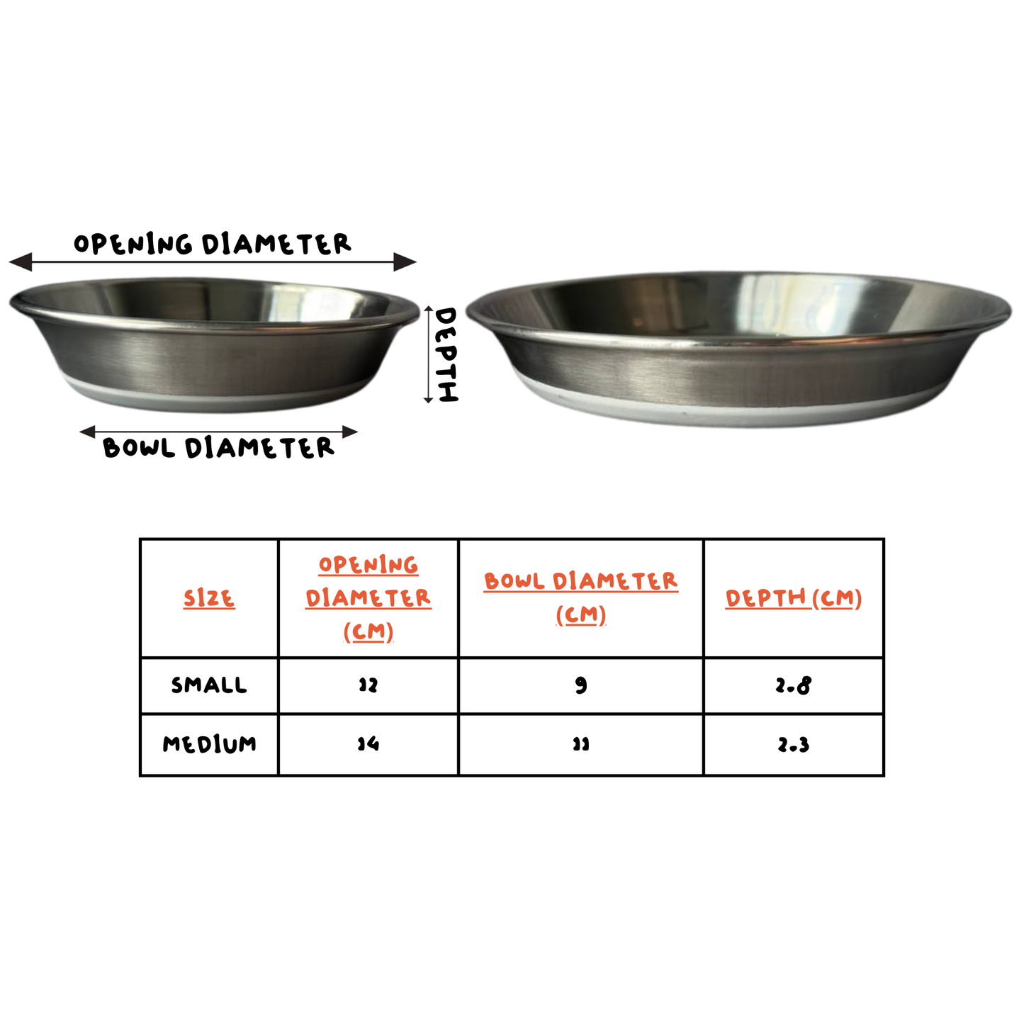 Flat Stainless Steel Bowl